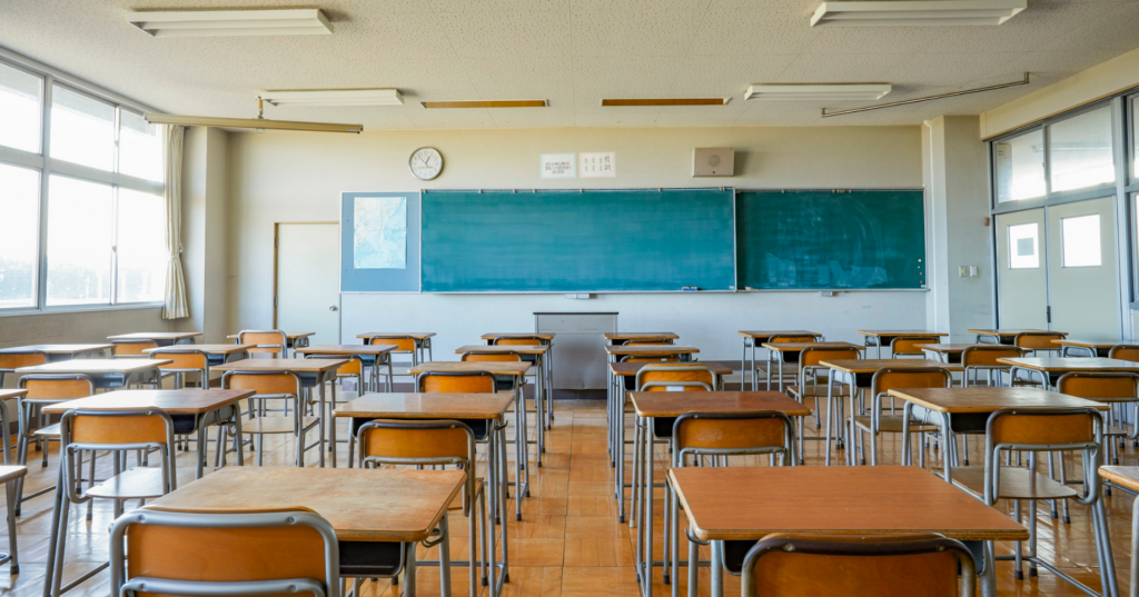 日本の小学校での教室風景