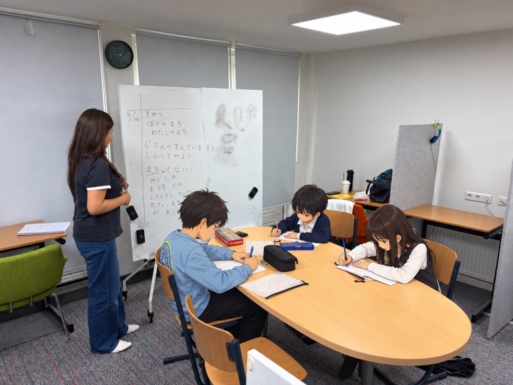 日本語での表現クラス、ワーク中
