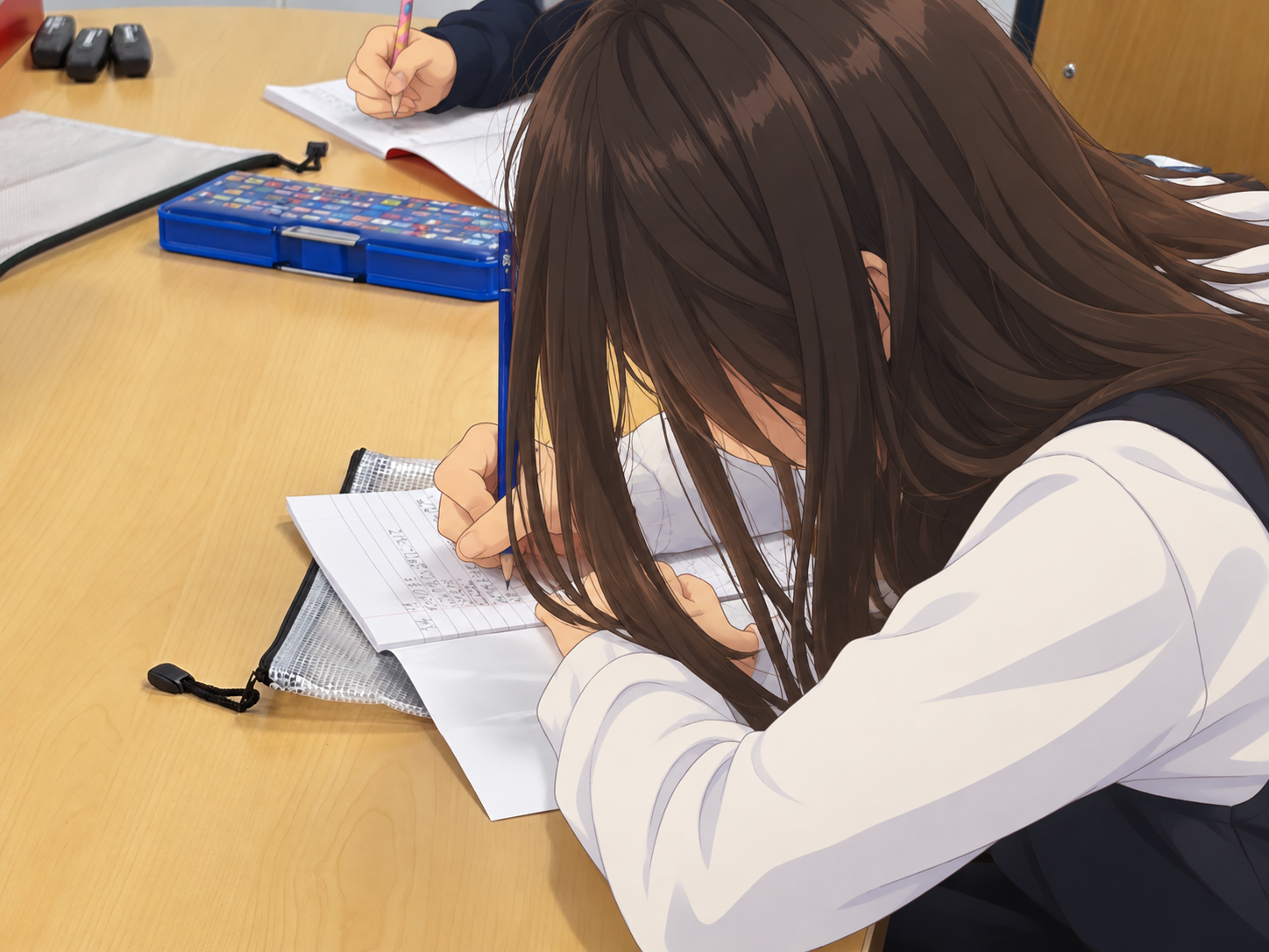 日本語で自分の考えを文章にまとめる生徒 | 日本語での表現クラス | Sakura 国語のワークショップ